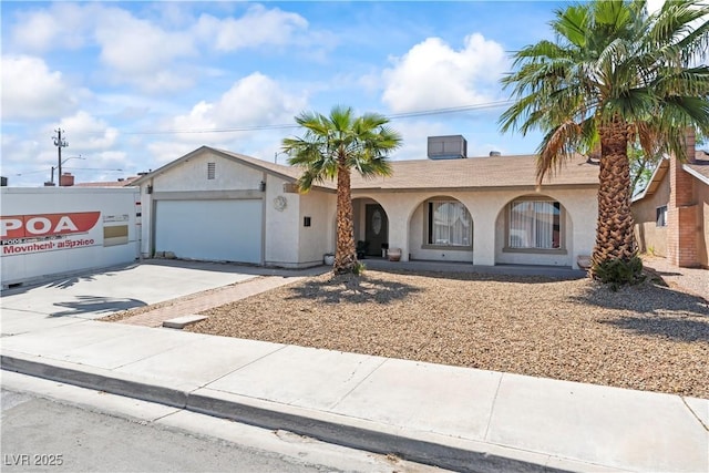 3661 Margarita Way, Las Vegas, NV 89103 - ranch-style house featuring driveway, a garage, and stucco siding
