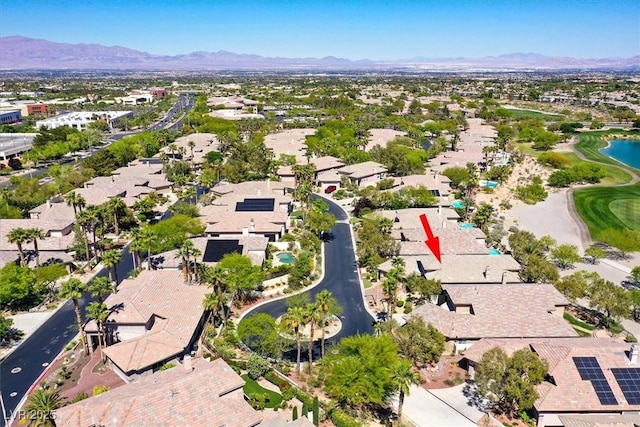512 Pima Canyon Ct, Las Vegas, NV 89144 - aerial view of property and surrounding area with nearby suburban area and a water and mountain view