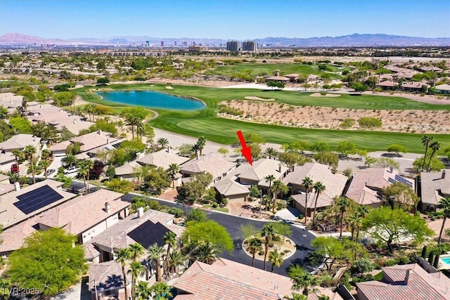 512 Pima Canyon Ct, Las Vegas, NV 89144 - aerial view of residential area featuring a water and mountain view and a golf club