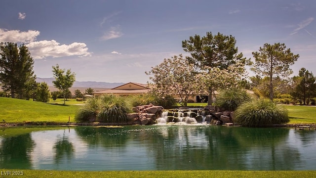 4410 E Brusca Way, Pahrump, NV 89061 - water view featuring a mountainous background and a gazebo