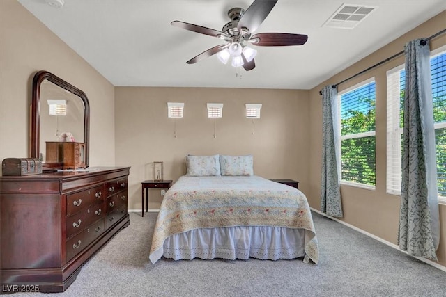 10230 Danskin Dr, Las Vegas, NV 89166 - carpeted bedroom with baseboards and ceiling fan