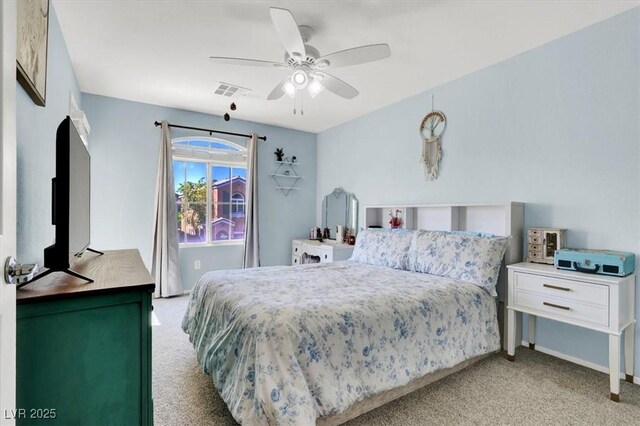 10230 Danskin Dr, Las Vegas, NV 89166 - bedroom with light colored carpet and a ceiling fan