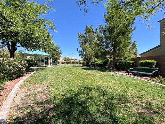 10230 Danskin Dr, Las Vegas, NV 89166 - view of grassy yard with a gazebo