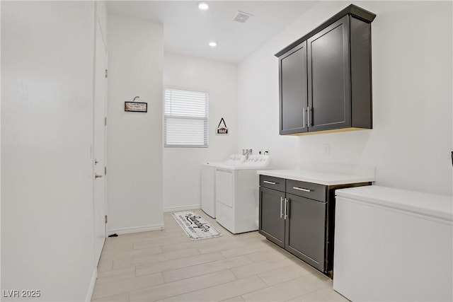 709 Corelli Cove St, Henderson, NV 89011 - laundry room featuring cabinet space, washer and dryer, recessed lighting, and baseboards