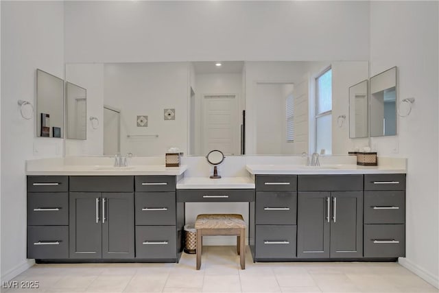 709 Corelli Cove St, Henderson, NV 89011 - full bath featuring two vanities and baseboards