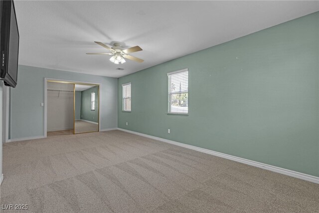 1532 Via Cassia, Henderson, NV 89052 - unfurnished bedroom with light colored carpet, a closet, and ceiling fan