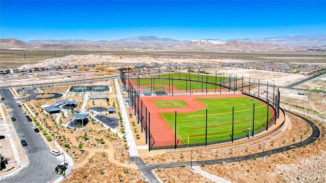 bird's eye view of a mountain backdrop