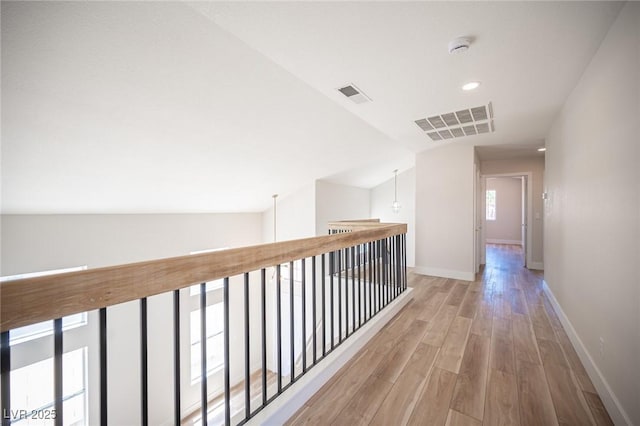 1620 Western Lily St, Las Vegas, NV 89128 - corridor featuring light wood-style floors, baseboards, recessed lighting, and lofted ceiling