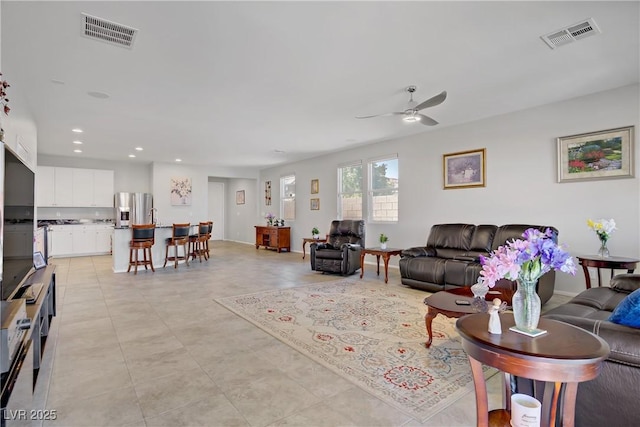 748 Dellenbaugh Ct, Las Vegas, NV 89178 - living area with ceiling fan and recessed lighting