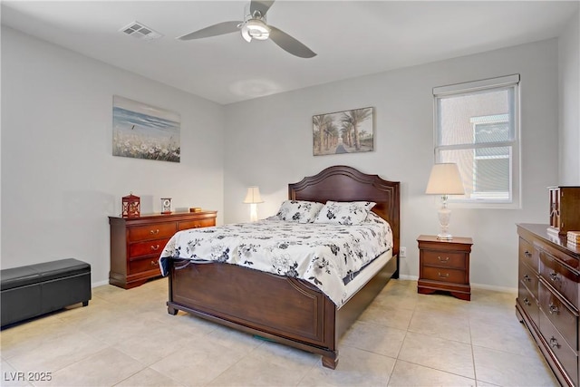 748 Dellenbaugh Ct, Las Vegas, NV 89178 - bedroom with light tile patterned floors, baseboards, and a ceiling fan