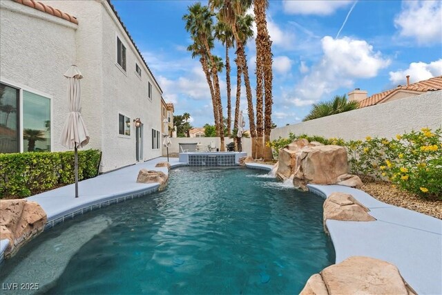 2024 Spruce Brook Dr, Henderson, NV 89074 - view of swimming pool featuring a fenced backyard and a patio area