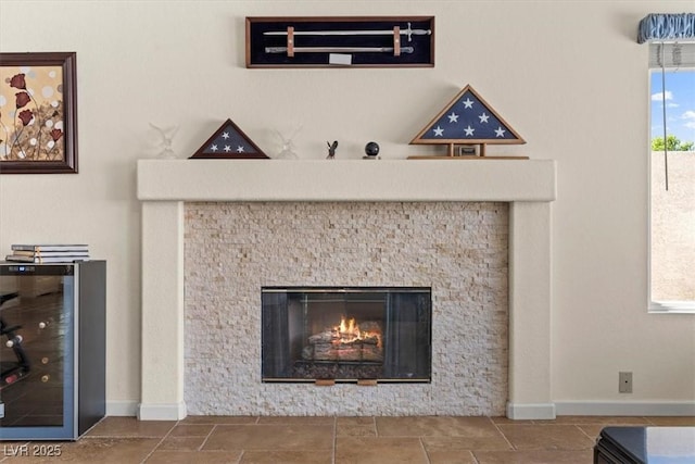 2024 Spruce Brook Dr, Henderson, NV 89074 - detailed view of a fireplace and baseboards