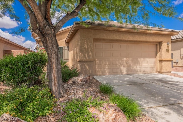 garage with driveway