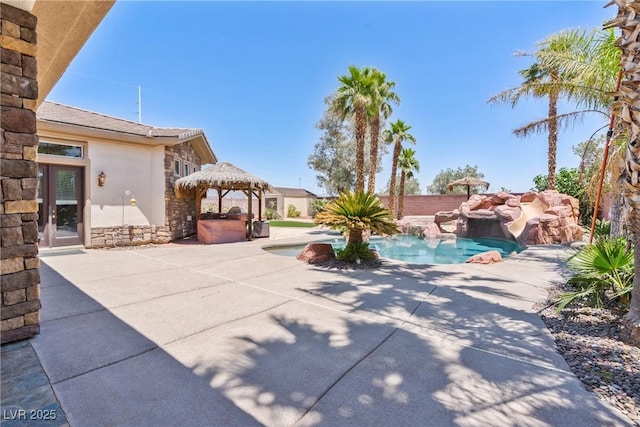 6224 Red Pine Ct, Las Vegas, NV 89130 - view of patio featuring a gazebo