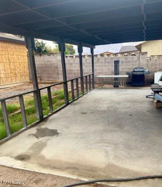 4820 Mahogany Dr, Las Vegas, NV 89110 - view of patio / terrace with area for grilling and fence