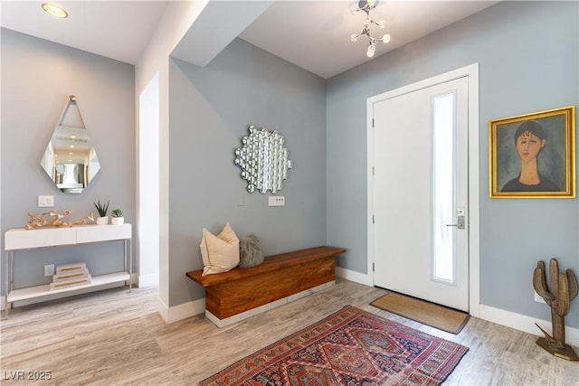 3458 W Agate Ave, Las Vegas, NV 89139 - entrance foyer featuring wood finished floors, baseboards, and recessed lighting
