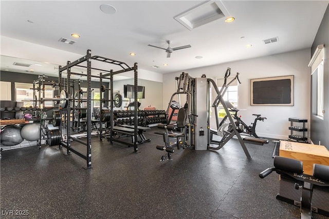 3458 W Agate Ave, Las Vegas, NV 89139 - gym featuring recessed lighting and baseboards