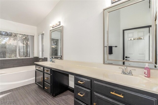 286 Fairmeadow St, Henderson, NV 89012 - full bathroom with double vanity and a garden tub