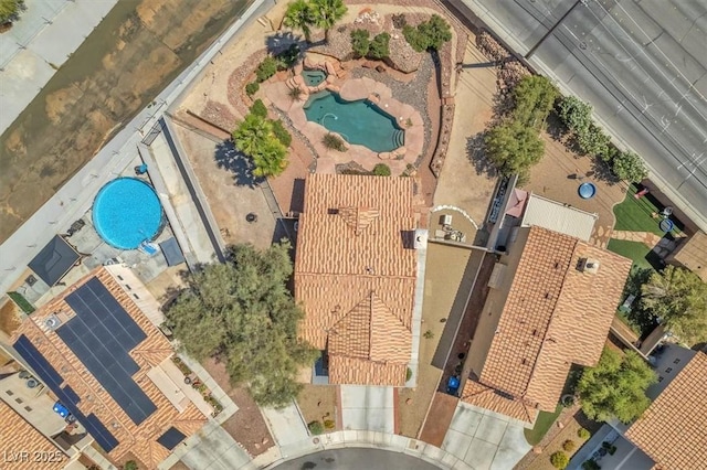 bird's eye view of a pool