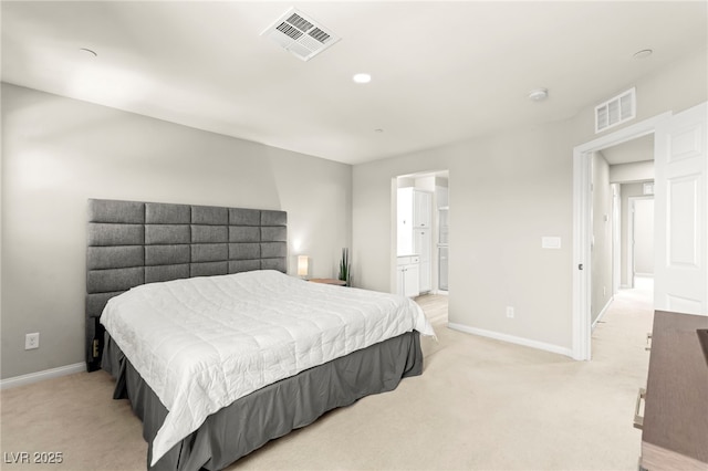 160 Lomita Heights Dr, Las Vegas, NV 89138 - bedroom with light colored carpet and connected bathroom