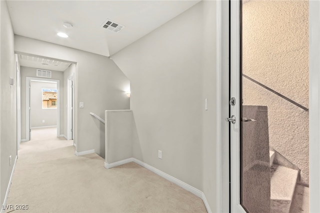 160 Lomita Heights Dr, Las Vegas, NV 89138 - hall with light carpet and an upstairs landing