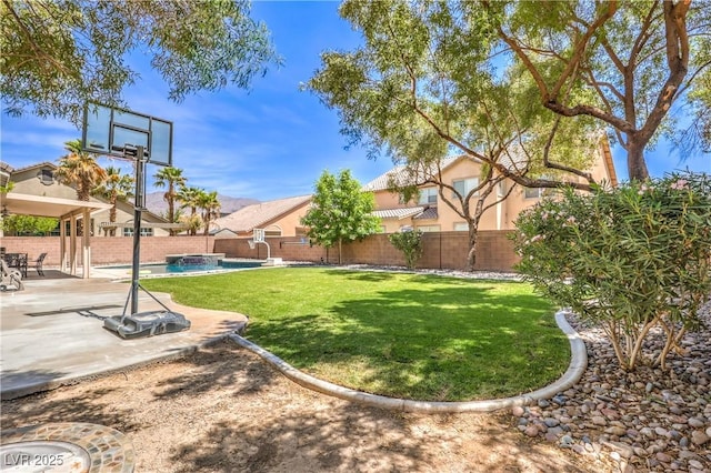 view of yard with a patio