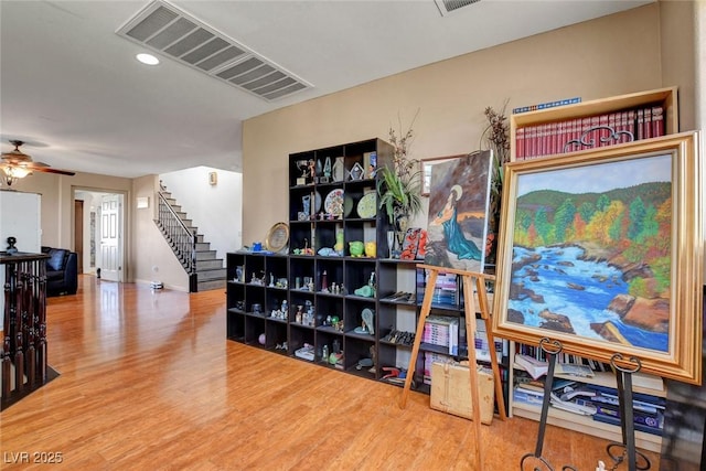 9065 W Torino Ave, Las Vegas, NV 89148 - interior space with wood finished floors and ceiling fan
