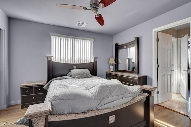 9065 W Torino Ave, Las Vegas, NV 89148 - bedroom featuring light wood-style flooring and ceiling fan