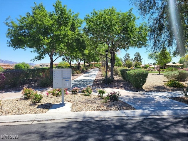 view of property's community with mail area