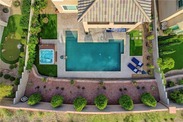 view from above of property