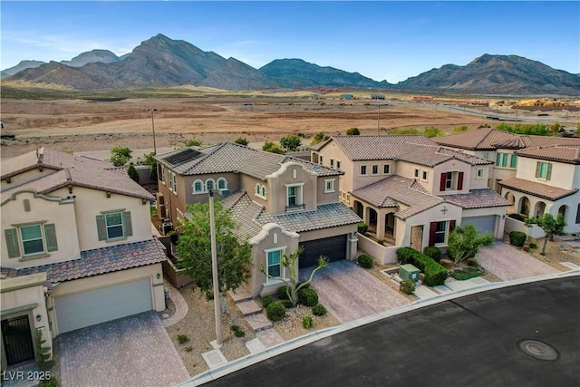 mountain view with nearby suburban area