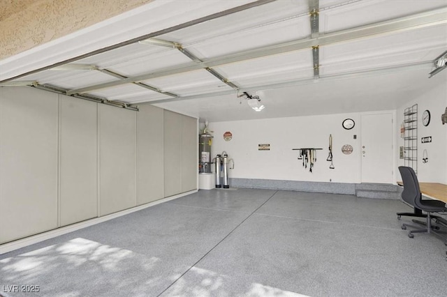 5142 Southern Hills Ln, Las Vegas, NV 89113 - garage featuring strapped water heater