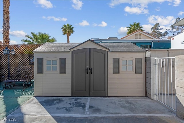 4644 Canna Dr, Las Vegas, NV 89122 - view of shed with fence