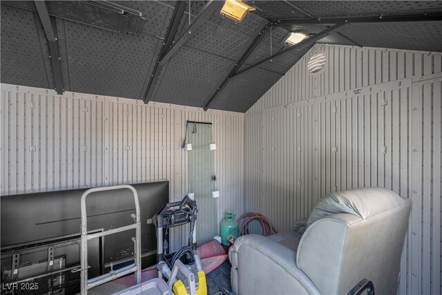 4644 Canna Dr, Las Vegas, NV 89122 - office space with vaulted ceiling and wood walls