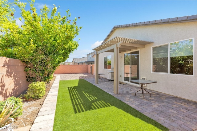 view of yard featuring a patio area