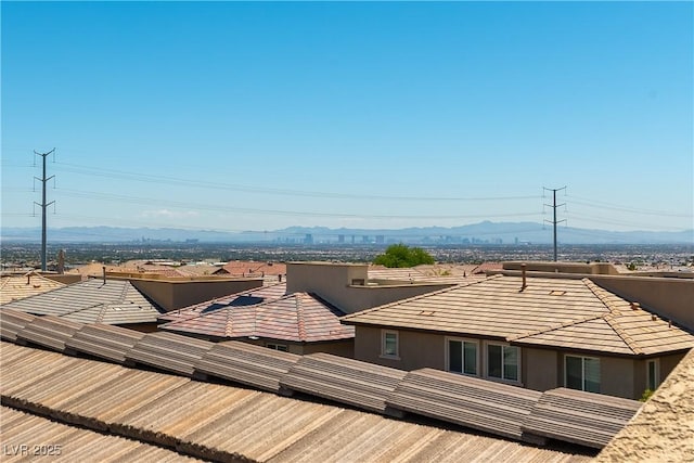 exterior space featuring a mountain backdrop