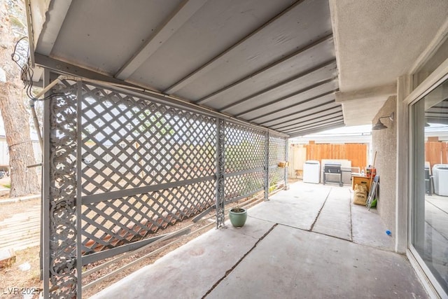 view of patio with a fenced backyard