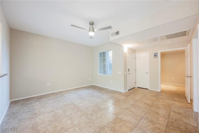 6868 Sky Pointe Dr Unit 1112, Las Vegas, NV 89131 - spare room with ceiling fan, light tile patterned floors, and baseboards