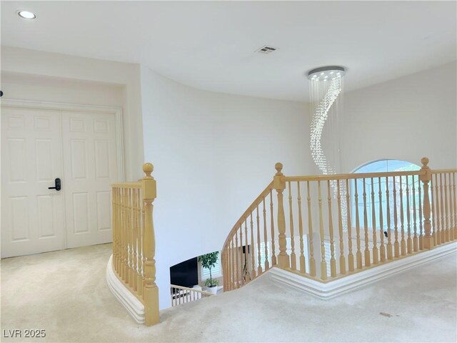 2451 Tour Edition Dr, Henderson, NV 89074 - staircase featuring carpet floors and recessed lighting