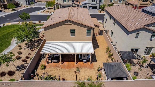 aerial view of residential area