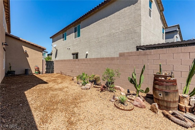 view of fenced backyard