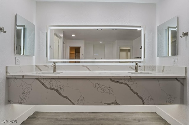 1316 Eagle Meadow Ct, Las Vegas, NV 89123 - bathroom featuring wood finished floors and vanity
