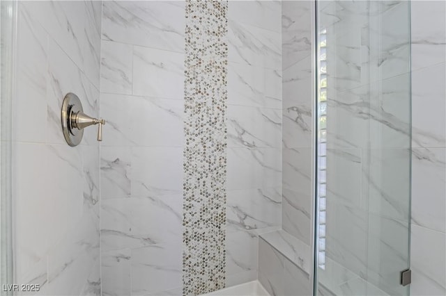 1316 Eagle Meadow Ct, Las Vegas, NV 89123 - bathroom featuring a marble finish shower