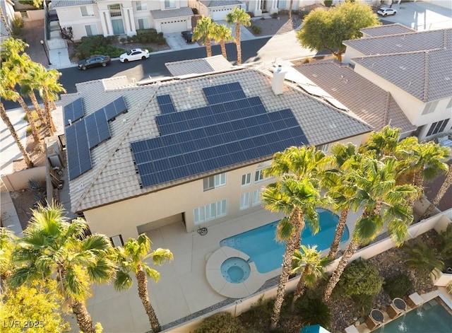 1316 Eagle Meadow Ct, Las Vegas, NV 89123 - aerial view of residential area with a pool area