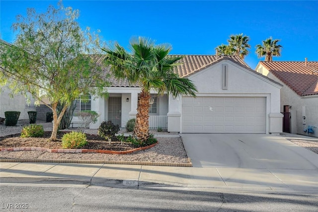 832 Seco Verde Ave, Henderson, NV 89015 - view of front of house featuring an attached garage, concrete driveway, and stucco siding