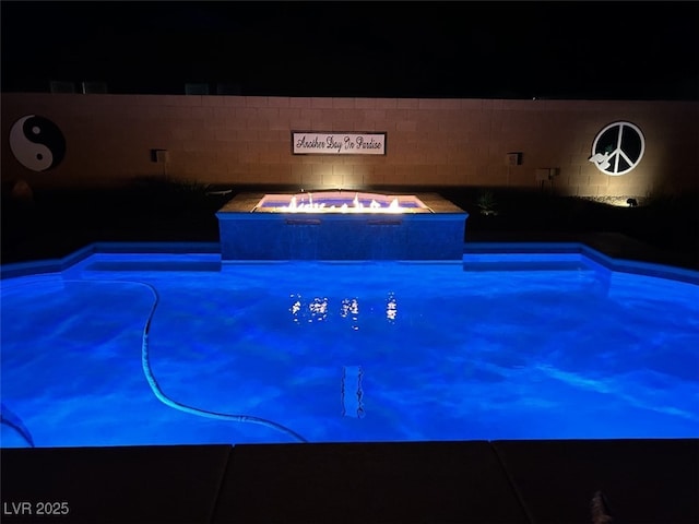 3966 E Garfield Dr, Pahrump, NV 89061 - view of pool at night