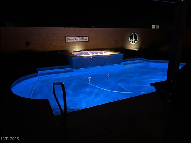 3966 E Garfield Dr, Pahrump, NV 89061 - view of pool at night
