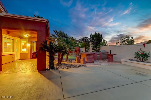 view of patio with fence