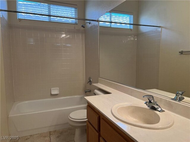 2855 Grande Valley Dr, Las Vegas, NV 89135 - full bath with toilet, tile patterned floors, bathtub / shower combination, and vanity
