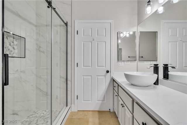 11621 La Mirago Pl, Las Vegas, NV 89138 - full bath with a marble finish shower and vanity